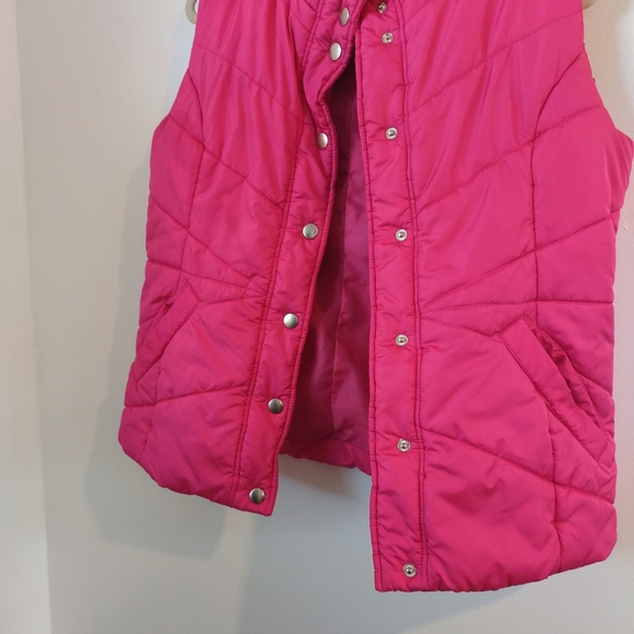 Pink Athletech Sleeveless Puffer Jacket Size M - Picture 8 of 13
